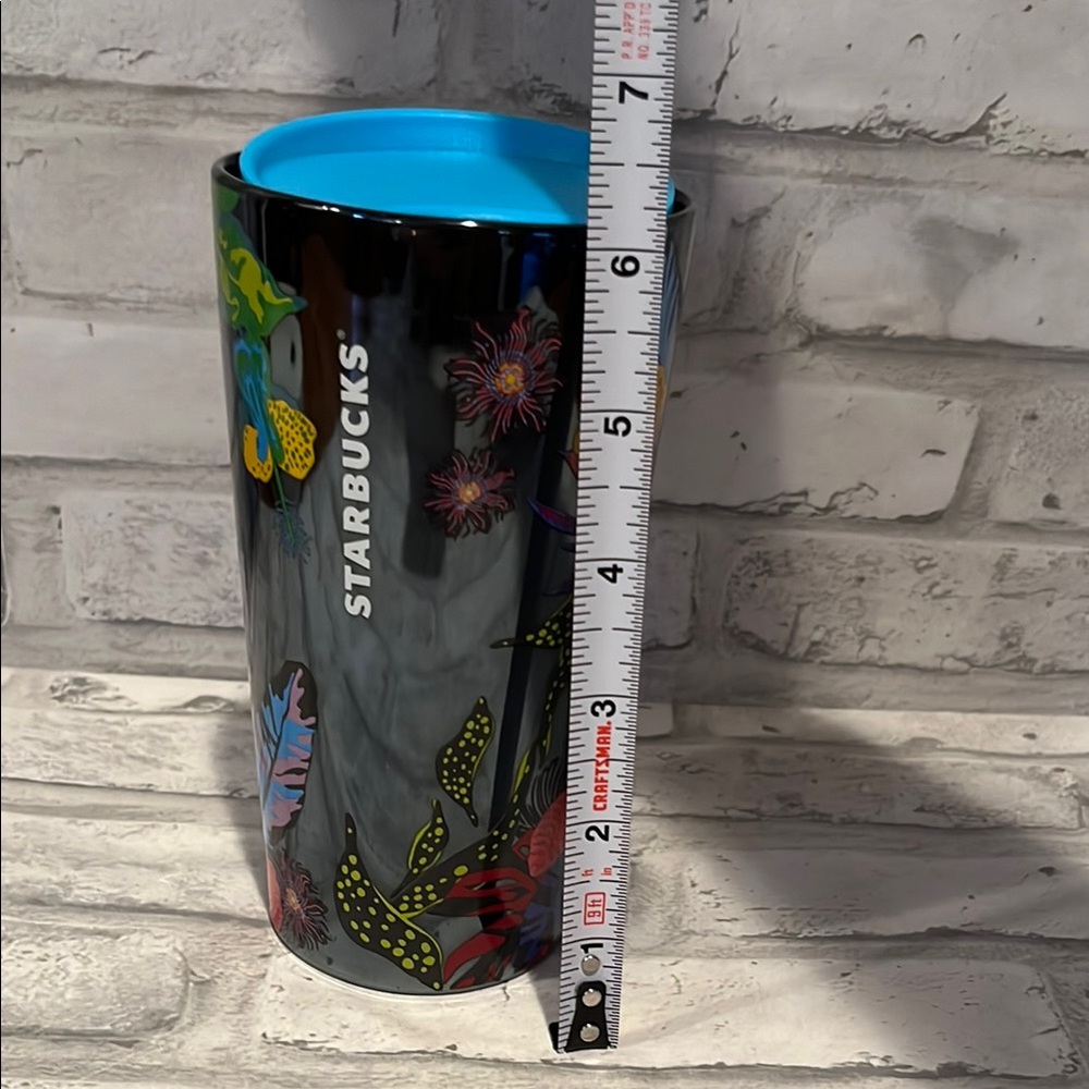 Starbucks Black Tumbler 12 oz vibrant flowers 2023 coffee traveler - Picture 5 of 12